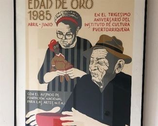 Vintage Puerto Rico exhibition serigraph 