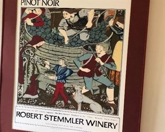 Signed Robert Stemmler Winery serigraph