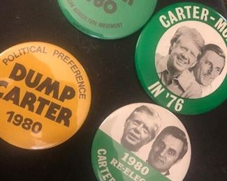 Carter campaign buttons