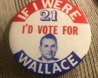 Wallace campaign button