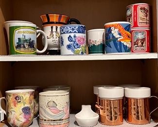 Baker, Hart Stewart Copper Mugs, Laurel Burch