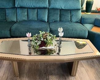 Vintage Mirrored Top Coffee Table