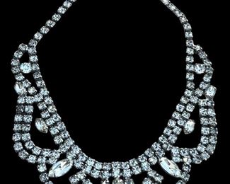 Vtg Rhinestone Choker