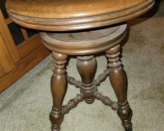 Antique piano stool with ball and claw feet this is AMAZING!