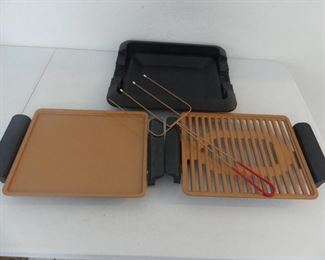 Gotham Steel Electric Grill & Griddle Combo with Kebab Skewer