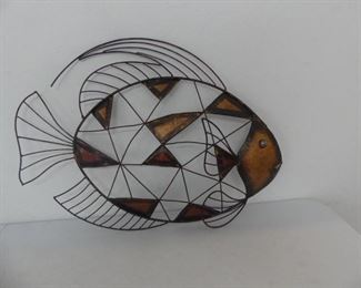 Large Copper Fish Wall Hanging - 27" x 19"