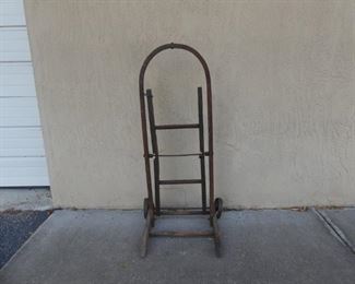 Antique Hand Truck with Iron Wheels