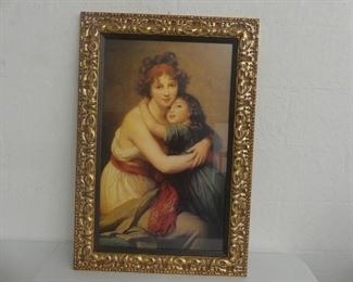 Framed Print "Self Portrait with Her Daughter Julie" by Elisabeth Louise Vigée Le Brun