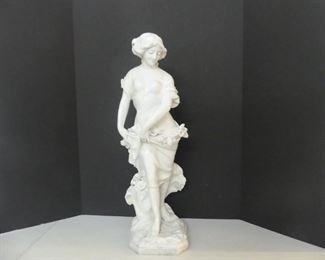 Figure Woman with Flowers Statue - 25" Tall