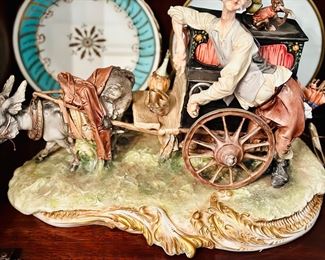 Capodimonte organ grinder figurine by Giuseppe Cappe