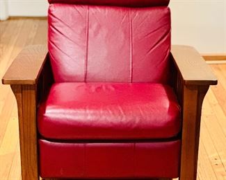 Contemporary Stickley Mission style leather recliners - 3 available 
