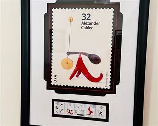 Alexander Calder stamps - first day of issue - framed.