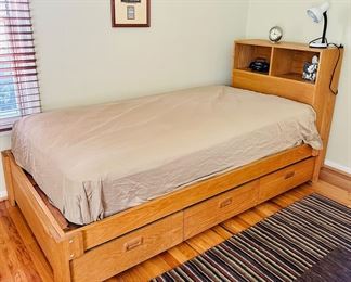 Twin bed with underbed storage