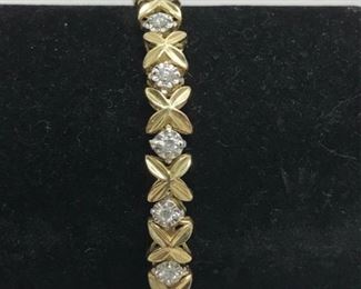 14k diamond tennis bracelet