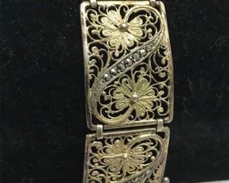 Sterling Mesh Bracelet with diamonds