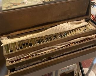 Antique three drawer artist box