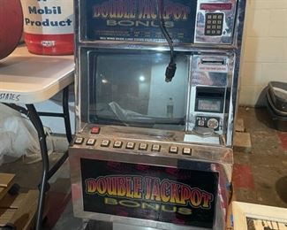 Slot machine from the former Trump Casino. Has keys, does not currently work. Sold as is. 