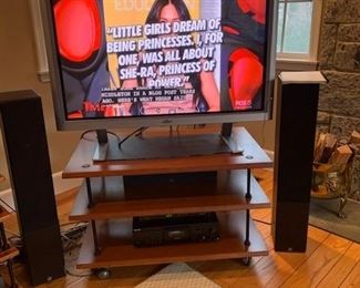 T.V. is Fujitsu flat screen  / all silk Drapes 