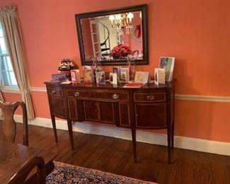Eathen Allen server  / mahogany beveled Mirror