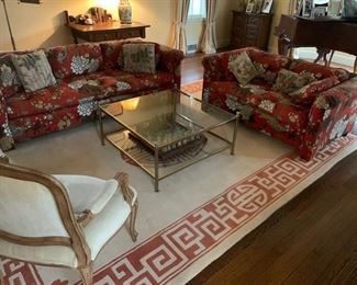 Gold Chrome and Glass Coffee Table - 40 ins Square / Great Chess Set 