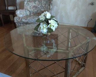 glass top living room table