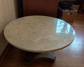 Marble top wood table