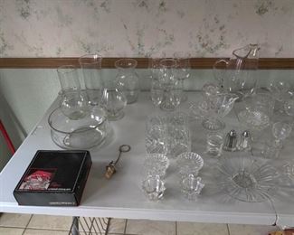 cut glass and crystal dishes and vases
