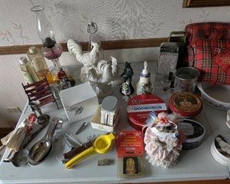 Teapots, vintage kitchen gadgets, cast iron