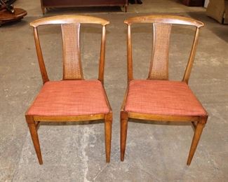 
Lot 533
Pair of mid century walnut frame side chairs
