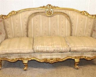
Lot 600
French style gold gilt frame parlor sofa
