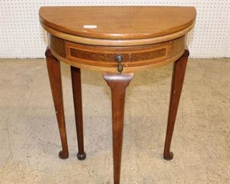 
Lot 615
Vintage Potthast solid mahogany queen Anne flip top lamp table
