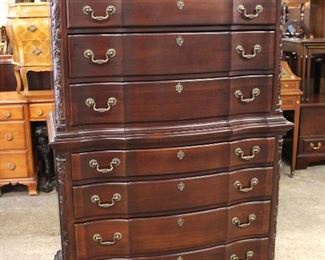 
Lot 637
Quality Production Hall Limited solid carved mahogany 8 drawer chest on chest
