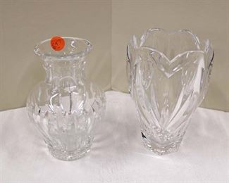 
Lot 697
Pair of Waterford leaded crystal vases, 1 has chip on bottom
