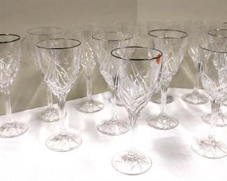 
Lot 705
13 pieces of Lenox leaded crystal wine glasses/stems
