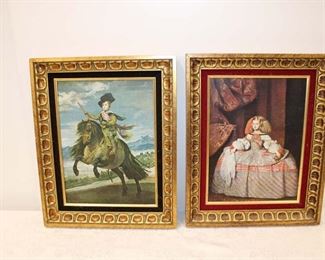 
Lot 746
2 vintage prints on canvas approx. both 17" w x 21" h
