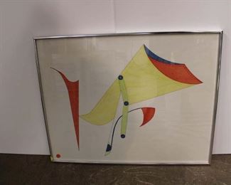 
Lot 760
Mid century modern abstract art in aluminum frame approx. 28" w x 23" h
