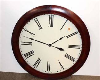 
Lot 771
32" diameter mahogany frame wall clock
