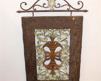 
Lot 772
Composition and metal hanging wall art approx. 31" w x 44" h
