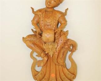 
Lot 779
Hand Carved Asian dancing Balinese Dancer in the teak wood approx. 12" w x 24" h
