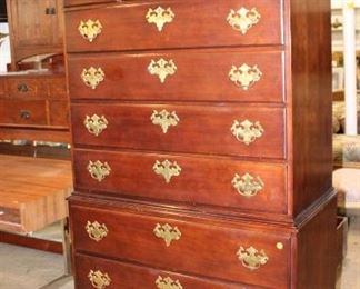 
Lot 811
Statton Private Collection solid mahogany chest on chest with full bonnet top
