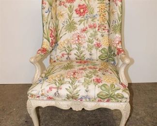 
Lot 823
Wesley Hall upholstered French style decorator chair
