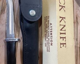 Buck knife with original box and sheath 