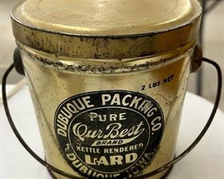 Dubuque Packing Co. Lard Can