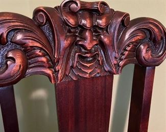 hand-carved antique chairs