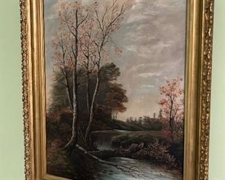 old oil on canvas painting