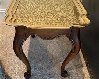 Brass-top side table by Baker