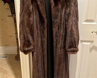 Ladies size 10/12 full length mink coat