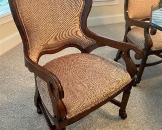 4 arm chairs on wheels