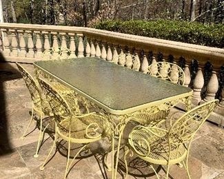 vintage patio table & chairs