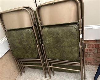 2 card tables each with 4 chairs